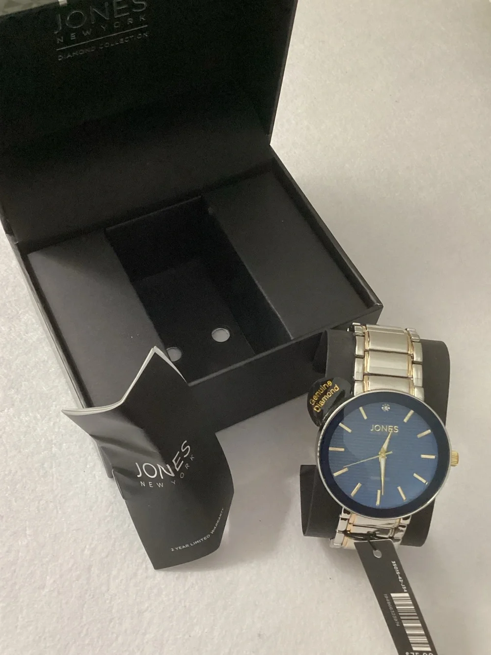 Jones New York Analog Shiny Two-Tone Metal Bracelet Watch 42mm